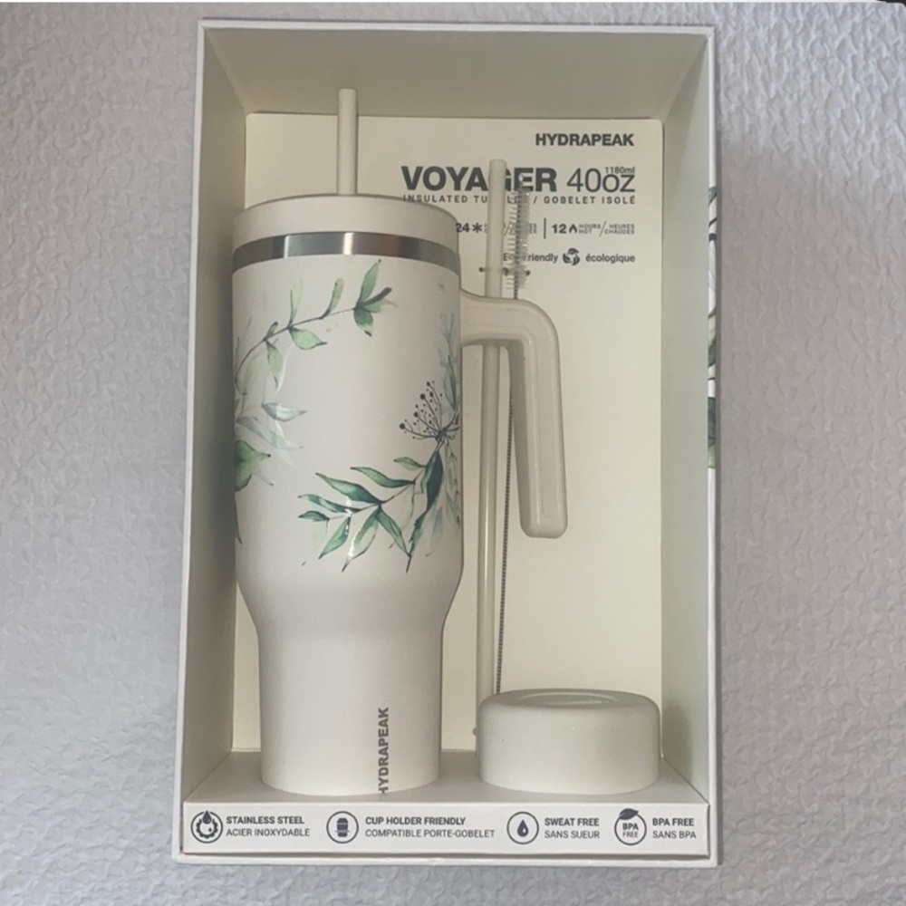 Hydrapeak Stainless Steel Tumbler with Straw 40oz